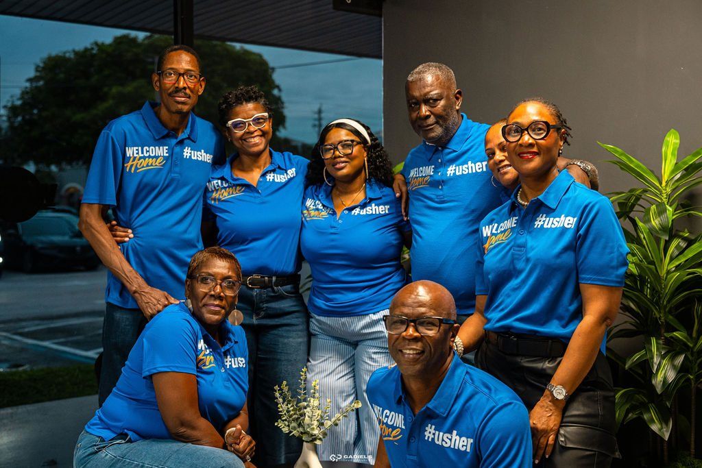 The WAFIF Florida usher team in Welcome Home shirts